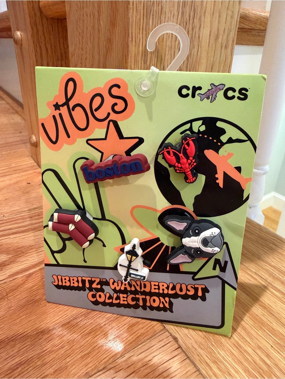 CROCS Jibbitz Wanderlust Charm Boston Pack - Green with Red Sox and Lobster